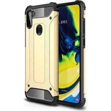 KZY Samsung Galaxy M11 Kapak Çift Katmanlı Zırh Tank Kılıf - Gold