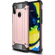 KZY Samsung Galaxy M11 Kapak Çift Katmanlı Zırh Tank Kılıf - Rose Gold