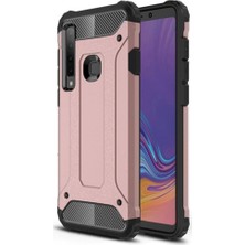 KZY Samsung Galaxy A9 2018 Kapak Çift Katmanlı Zırh Tank Kılıf - Rose Gold