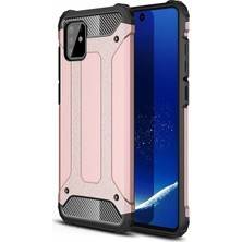 KZY Samsung Galaxy A81 / Note 10 Lite Kapak Çift Katmanlı Zırh Tank Kılıf - Rose Gold