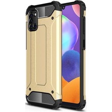 KZY Oppo A72 Kapak Çift Katmanlı Zırh Tank Kılıf - Gold