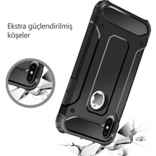 KZY Apple iPhone 6 Plus / 6s Plus Kapak Çift Katmanlı Zırh Tank Kılıf - Gri