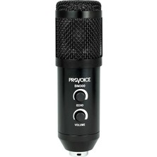 Provoice BM-300 Usb Girişli Condenser Stüdyo Mikrofonu (Siyah)