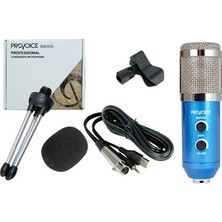 Provoice BM-300 Usb Girişli Condenser Stüdyo Mikrofonu (Mavi)