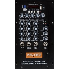 Provoice VPX-12 DC 12 inch 1200 Watt Taşınabilir Hoparlör Sistemi