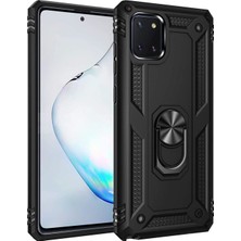 Hesaplı Dünya Samsung Galaxy Note 10 Lite Kılıf Selfie Iki Katmanlı Koruyucu VGA Siyah