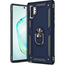 Hesaplı Dünya Samsung Galaxy Note 10+ Plus Kılıf Selfie Iki Katmanlı Koruyucu VGA Lacivert