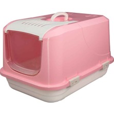 Amazon Pet Kapalı Kedi Tuvaleti L Pembe