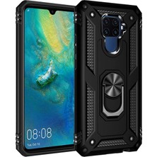 Hesaplı Dünya Huawei Mate 30 Lite Kılıf Selfie Yüzüklü Iki Katmanlı Koruyucu VGA