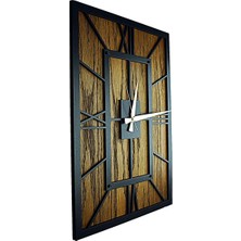 Kayra TASARIM AHŞAP DUVAR SAATİ MASİF DİK 50cm