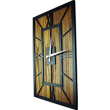 KAYRA TASARIM AHŞAP DUVAR SAATİ MASİF DİK 90cm