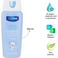 Deep Fresh Baby Erkek Ekonomik Paket (Cute Boy Şampuan 500 ml & Papatya Islak Mendil 200 Yaprak & Kulak Temizleme Çubuğu 60 Adet)