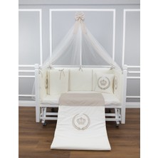 Maya Baby Royal Uyku Seti 60 x 120 cm Bej Rengi Cibinlikli