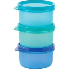 Tupperware Şeker Üçüzler ( 3 x 250 ml ) Mavi