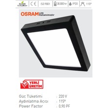 Ack Sıva Üstü Kare LED Panel Armatür 32 W 40 x 40 cm Siyah Gövde Gunışığı Işık AP04-03301