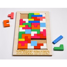 Türk Toys Ahşap Eğitici Bultak Tetris  Puzzle Çocuk Oyuncağı