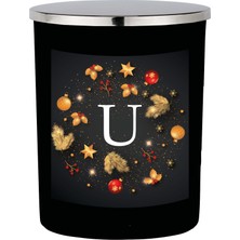 Lyn Home Siyah Bardak Mum Harfli Kış Serisi