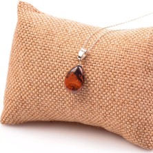 Taş Sandığı Obsidyen Taşı Damla Şeklinde Kolye