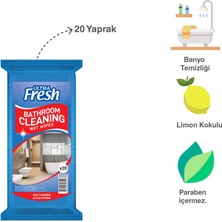 Ultra Fresh Banyo Yüzeyi Temizleme Mendili 20 Yaprak