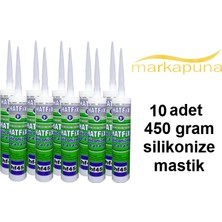 Hatfix 10 Adet Silikonize Mastik 450 gr