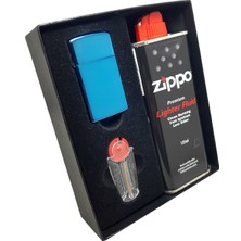 Zippo Çakmak Slim Sapphire Benzin Taş  Set DU10-20494