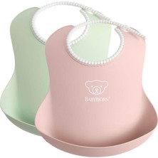 Babybjörn 2´li Yumuşak Plastik Mama Önlüğü Powder Green  & Pink