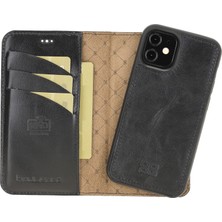 Bouletta Mw Deri Telefon Kılıfı iPhone 12 Mini Rst1 Siyah Rfıd