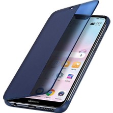 Smart Tech Huawei Y7 2018 Yarım Cam Kapaklı Kılıf