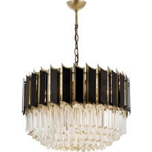 Avonni AV-1790-E60 Eskitme Kaplama Modern Avize E27 Metal Kristal H: 90 cm, Ø: 60 cm