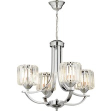 AVONNI AV-65226-4K Krom Kaplama Modern Avize E27 Metal Kristal 55cm