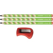 Stabilo Easygraph Özel Sağ El Kursun Kalemi Green 3'lü + Kalemtraş
