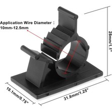 Asian Tech Store Yapışkanlı Kablo Tutucu Klips 10 Adet