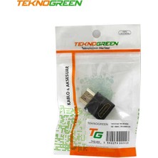 Teknogreen TKD-200 HDMI Erkek-Dişi 90º Konnektör