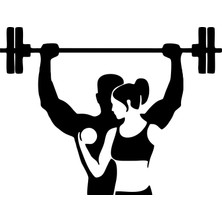 Sticker Fabrikası Gym Halter Spor Sticker 00331