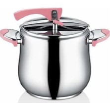 Inter Çelik Düdüklü Tencere 8 Litre Pembe