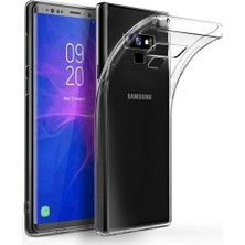 Fibaks Samsung Galaxy Note 9 Kılıf Esnek Lux Süper Silikon Kapak Şeffaf