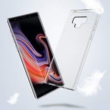 Fibaks Samsung Galaxy Note 9 Kılıf Esnek Lux Süper Silikon Kapak Şeffaf