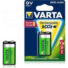 Varta 9 Volt 200MAH Şarj Edilebilir 9 Volt Kare Pil