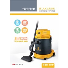 W.fischer WF-5004 Twıster  Islak-Kuru Toz Torbasız Süpürge