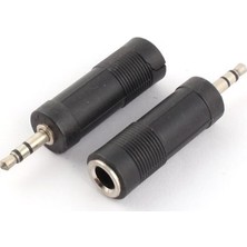 6,3mm Stereo Dişi 3,5mm Stereo Erkek Jak Fiş 1 Adet