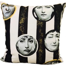 MER HOME Fornasetti Desen Kırlent Kılıfı