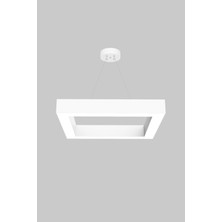 Hegza Lighting Quattro (Beyaz Kasa, Gün Işığı) Ledli Modern Avize