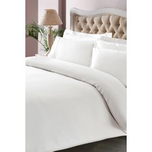 Taç Premium Basic Pamuk Saten Çift Kişilik Nevresim Takımı Beyaz