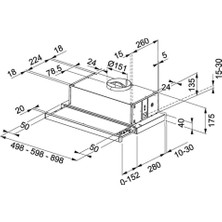 Franke FCT 6032 GR XS V 2 Sürgülü Aspiratör