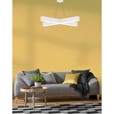 Hegza Lighting Papıllon (Beyaz Kasa, Gün Işığı) Ledli Modern Avize