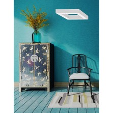 Hegza Lighting Rombo (Beyaz Kasa, Beyaz Işık) Ledli Modern Avize