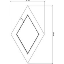 Hegza Lighting Rombo (Beyaz Kasa, Sarı Işık) Ledli Modern Avize