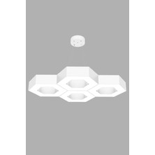 Hegza Lighting Stella (Beyaz Kasa, Gün Işığı) Ledli Modern Avize