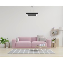 Hegza Lighting Quattro (Siyah Kasa, Sarı Işık) Ledli Modern Avize