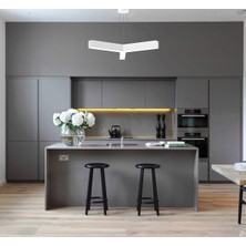 Hegza Lighting Tres (Beyaz Kasa, Beyaz Işık) Ledli Modern Avize
